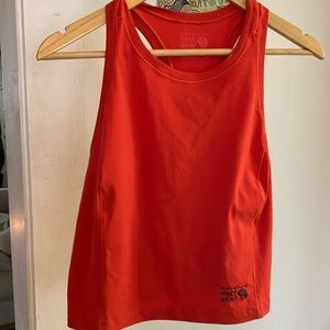 Mountain hardwear orangish red athletic tank top. Size L